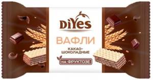 ДиYes Вафли Какао-шоколадные на фруктозе, 90 г