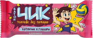 Батончик глазированный детский Батон Чик клубника 40г