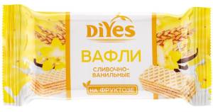 Вафли диyes сливочно-ванильные на фруктозе 90 гр 