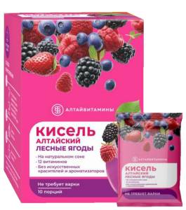 Кисель обогащённый витаминами Лесные ягоды Алтайвитамины 10 саше